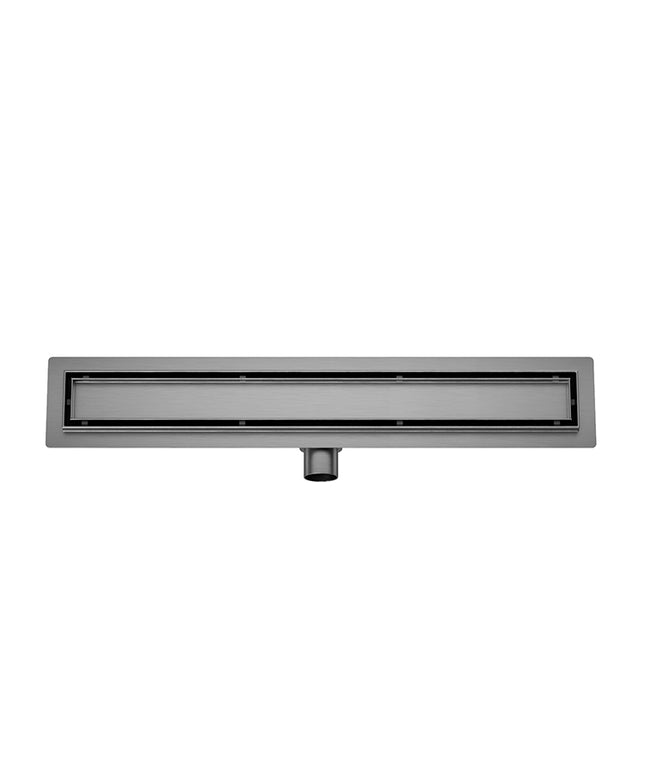 Wiesbaden douchegoot met tegelrooster 90 cm gunmetal - detailfoto | Schwertz & Co