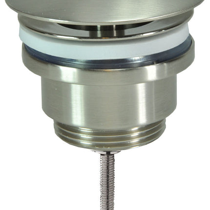 Wiesbaden UniMatch open afvoerplug 5/4 inch geborsteld staal | Schwertz & Co