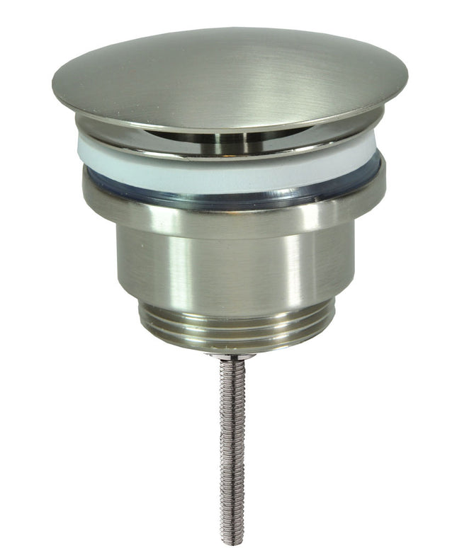 Wiesbaden UniMatch open afvoerplug 5/4 inch geborsteld staal | Schwertz & Co