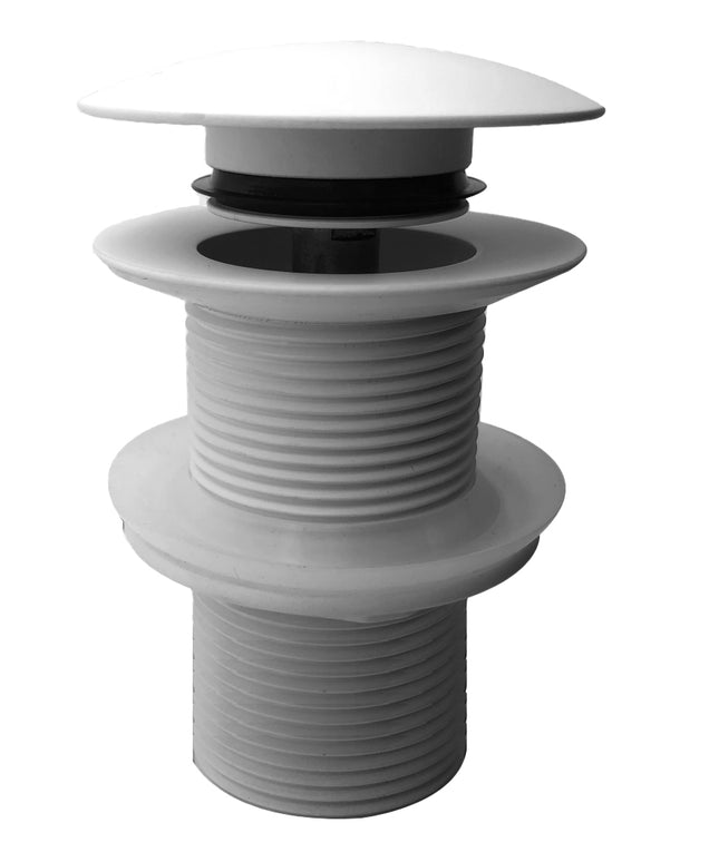 Wiesbaden UniMatch clickwaste afvoerplug verlengd 5/4 inch mat wit | Schwertz & Co