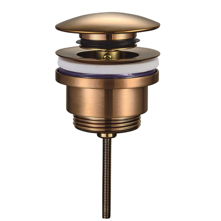 Wiesbaden UniMatch clickwaste afvoerplug 5/4 inch geborsteld brons koper PVD | Schwertz & Co