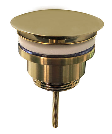 Wiesbaden UniMatch open afvoerplug 5/4 inch geborsteld messing | Schwertz & Co