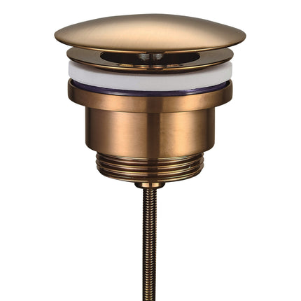 Wiesbaden UniMatch open afvoerplug 5/4 inch geborsteld brons koper | Schwertz & Co