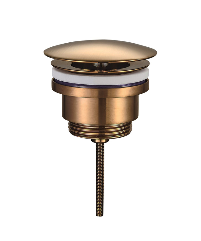 Wiesbaden UniMatch open afvoerplug 5/4 inch geborsteld brons koper | Schwertz & Co
