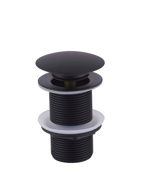 Wiesbaden UniMatch clickwaste afvoerplug verlengd 5/4 inch mat zwart | Schwertz & Co
