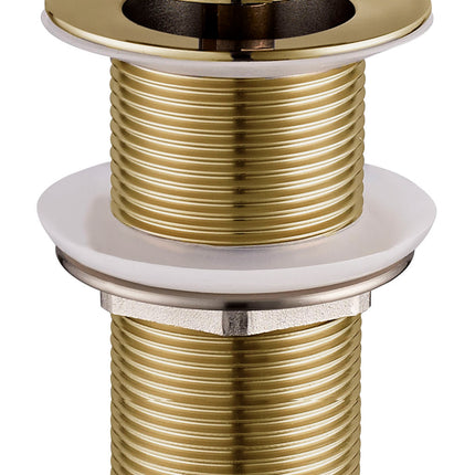 Wiesbaden UniMatch clickwaste afvoerplug verlengd 5/4 inch geborsteld messing PVD | Schwertz & Co