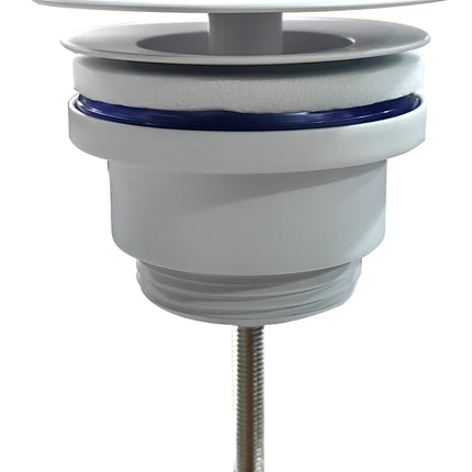 Wiesbaden UniMatch open afvoerplug 5/4 inch glans wit | Schwertz & Co