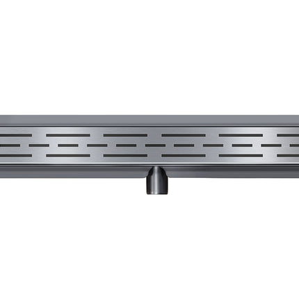 Wiesbaden douchegoot met flens en rooster 90 x 7 cm gunmetal | Schwertz & Co