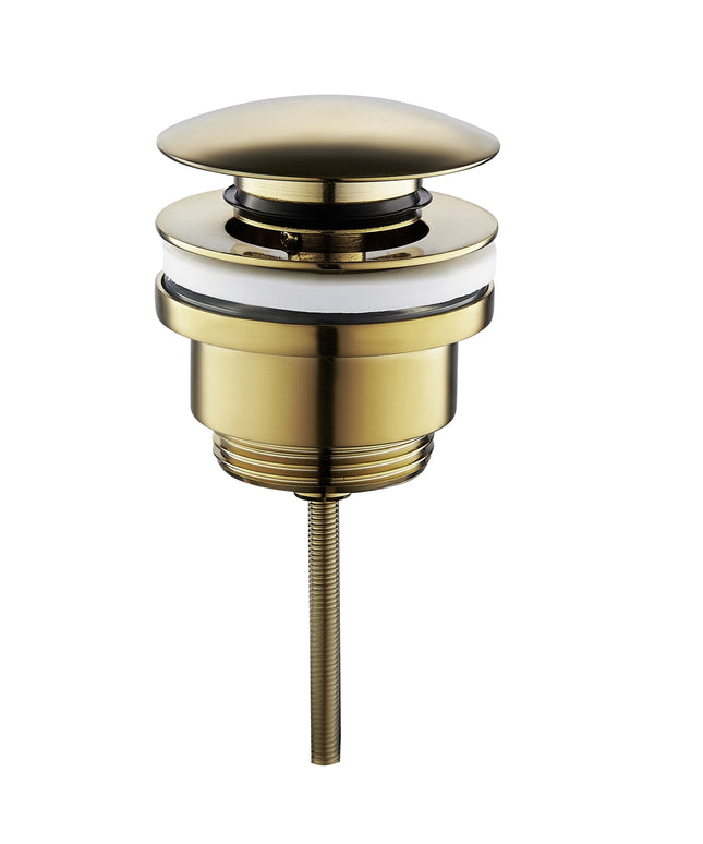 Wiesbaden UniMatch clickwaste afvoerplug 5/4 inch geborsteld messing PVD | Schwertz & Co
