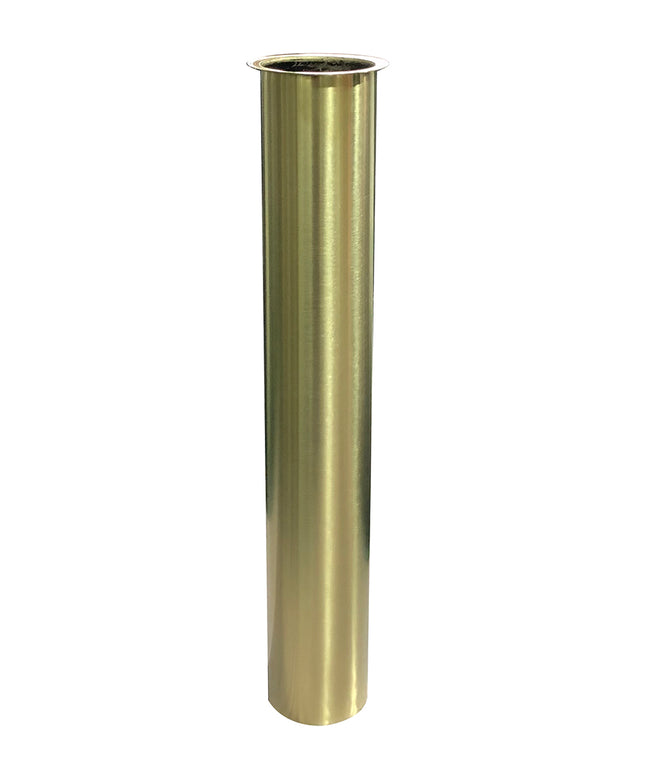 Wiesbaden UniMatch sifon verlengbuis 20 cm met kraag geborsteld messing | Schwertz & Co