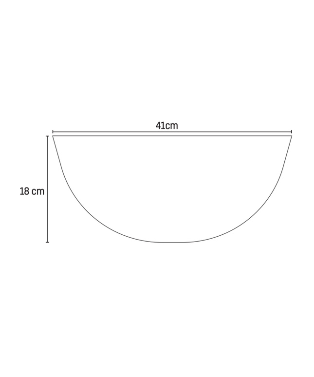 ALONI Mouse Keramische Opbouw Waskom met Push-Up – 41x18 cm – Marmerlook