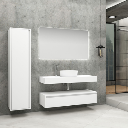 ALONI LINA wastafelonderkast – 120 cm – Mat wit