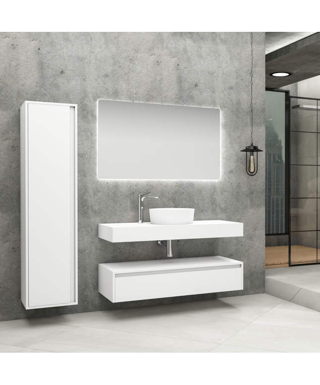ALONI LINA wastafelonderkast – 120 cm – Mat wit