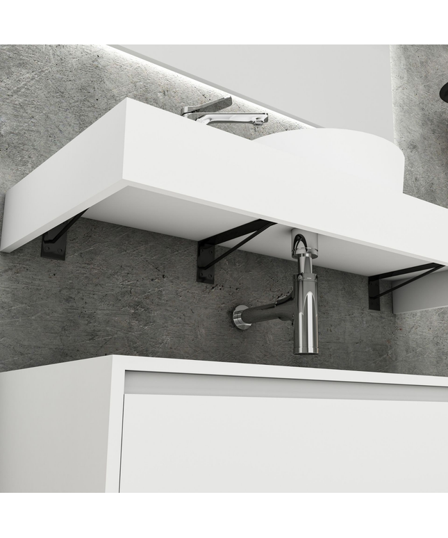 ALONI LINA wastafelonderkast – 120 cm – Mat wit