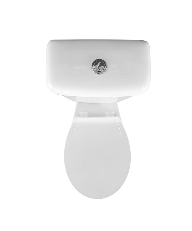 Aloni Pro duoblok / staand toilet – S-trap vloeruitlaat – met reservoir – dubbele spoeling – met softclose zitting – glanzend wit