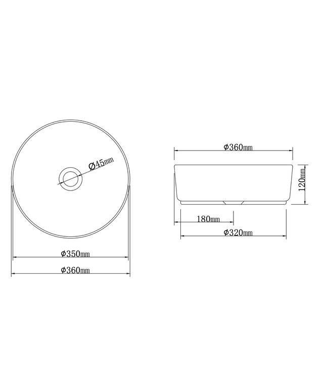 ALONI Turo Waskom met Reliëf – 36x12 cm – Goud/Glanzend Wit
