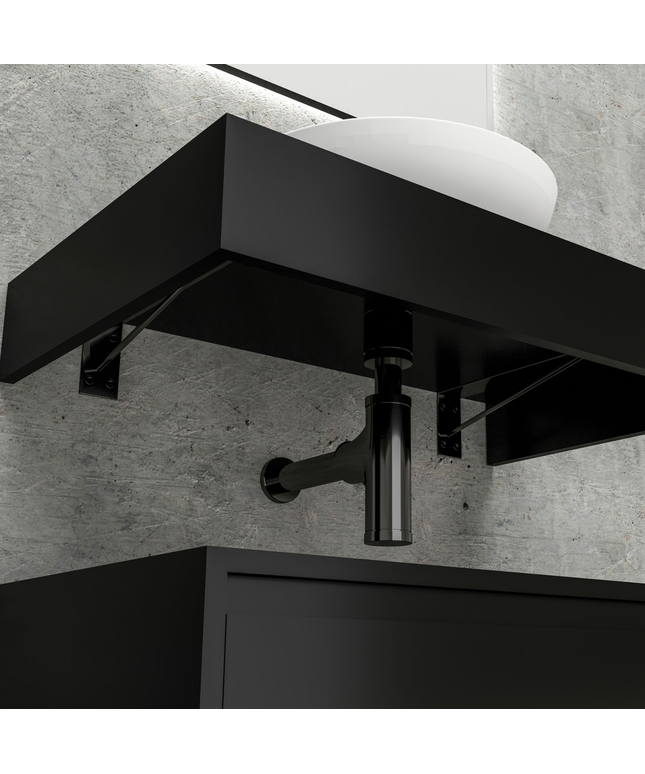 ALONI LINA wastafelonderkast – 80 cm – Mat zwart