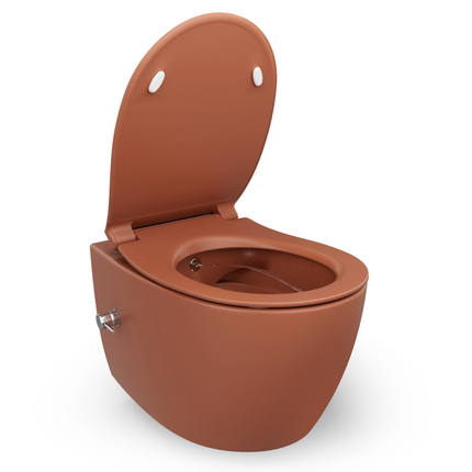 Isvea Sentimenti Hangtoilet met Bidet - Terracotta