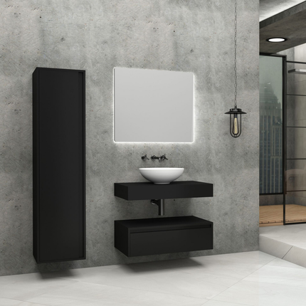 ALONI LINA wastafelonderkast – 80 cm – Mat zwart