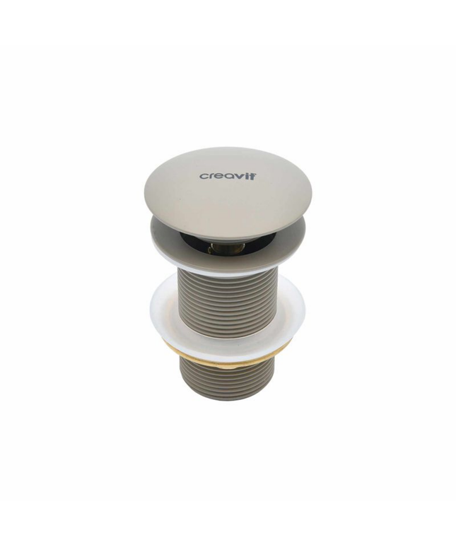 Afvoerplug – Click Waste 5/4" – Met overloop – Mat cappuccino