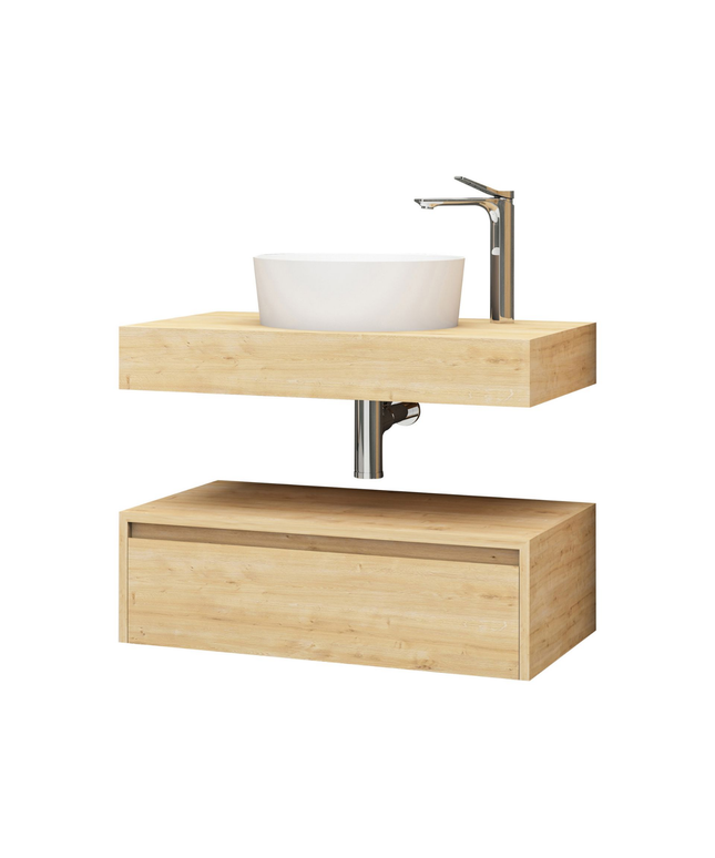 ALONI LINA wastafelonderkast – 80 cm – Eiken