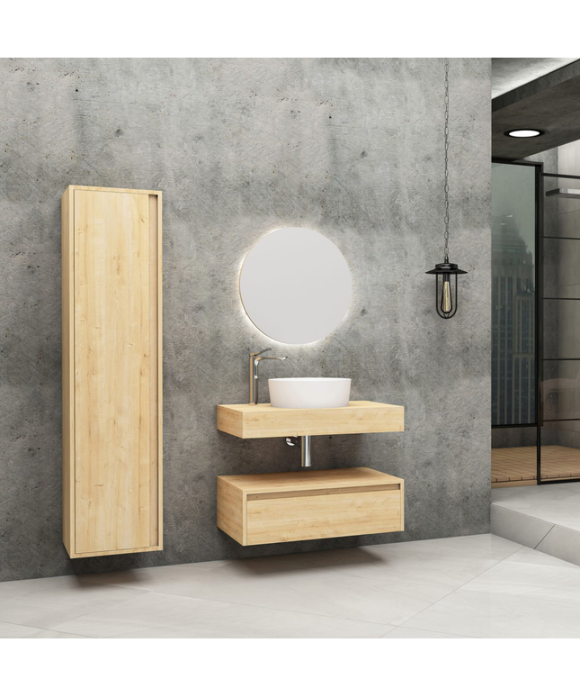 ALONI LINA wastafelonderkast – 80 cm – Eiken