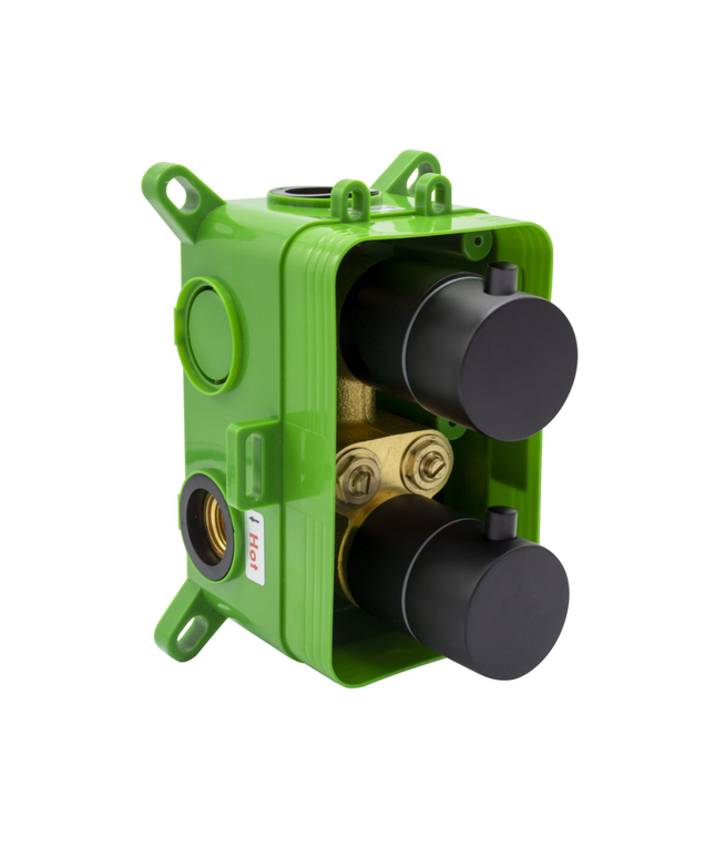 ALONI inbouw doucheset gunmetal – regendouche Ø25 cm