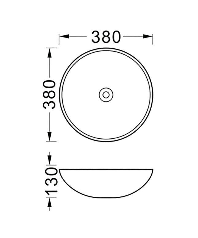 ALONI Tivra Waskom – 38x13 cm – Zwart/Goud Marmerlook – Inclusief Click Waste