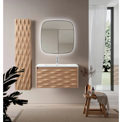 MAGNOLIA wastafelonderkast – 79x40x52 cm – Licht eiken – Greeploos & softclose