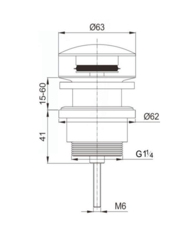 ALONI Clickwaste Push-Up – Chroom