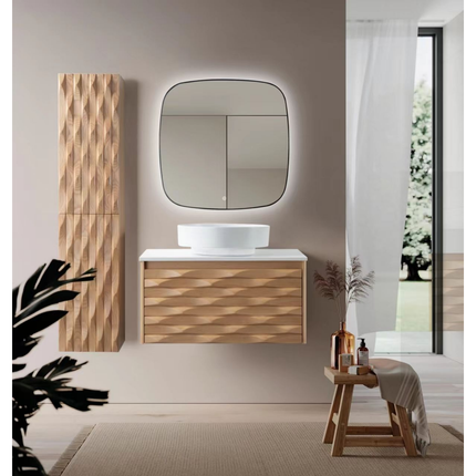 MAGNOLIA wastafelonderkast – 79x40x52 cm – Licht eiken – Greeploos & softclose