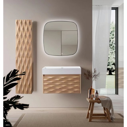 MAGNOLIA wastafelonderkast – 79x40x52 cm – Licht eiken – Greeploos & softclose