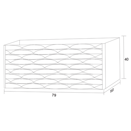 MAGNOLIA wastafelonderkast – 79x40x52 cm – Licht eiken – Greeploos & softclose