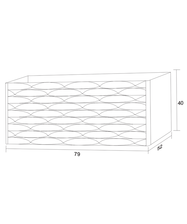 MAGNOLIA wastafelonderkast – 79x40x52 cm – Licht eiken – Greeploos & softclose