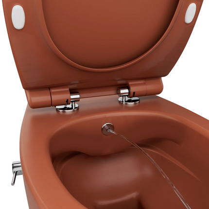 Isvea Sentimenti Hangtoilet met Bidet - Terracotta