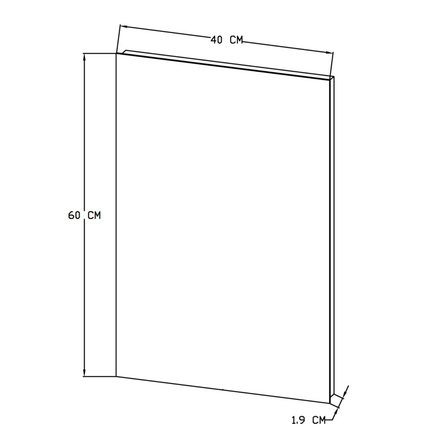 ALONI MIKARO toiletspeigel – met lijst – 40x60x1,9 cm – Zwart eiken