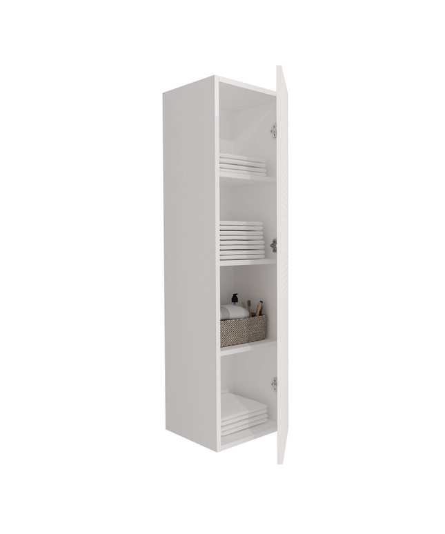 Gabinete de baño de altura de Aloni Elite - 135 cm - Mateo blanco - Alivio horizontal - SoftClose