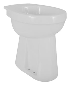 Xellanz verhoogde toiletpot staand AO glans wit | Schwertz & Co