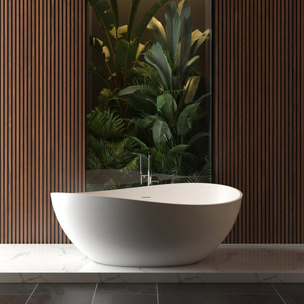 Wiesbaden Waive vrijstaand ligbad 160 x 95 cm mat wit - extra detailfoto | Schwertz & Co