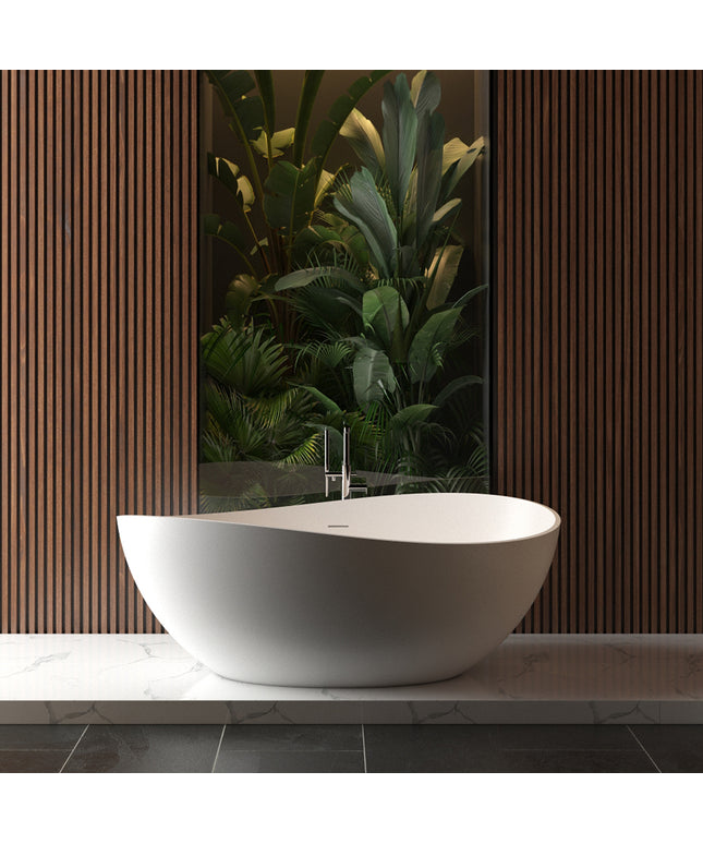 Wiesbaden Waive vrijstaand ligbad 160 x 95 cm mat wit - extra detailfoto | Schwertz & Co