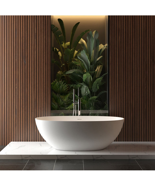Wiesbaden Chiek vrijstaand ligbad 165 x 75 cm mat wit - detailfoto | Schwertz & Co