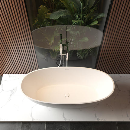 Wiesbaden Chiek vrijstaand ligbad 165 x 75 cm mat wit - extra detailfoto | Schwertz & Co