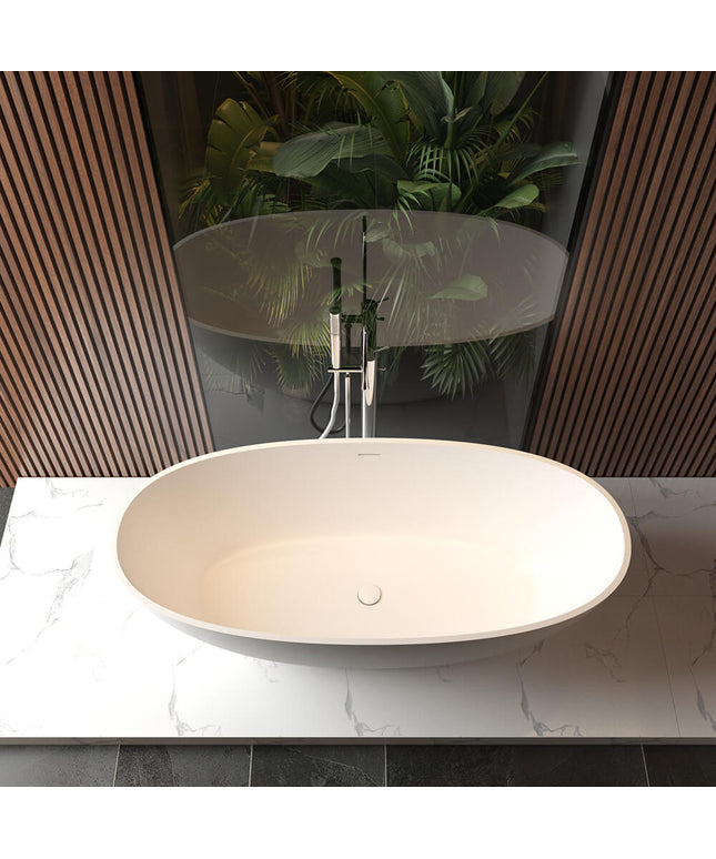 Wiesbaden Chiek vrijstaand ligbad 165 x 75 cm mat wit - extra detailfoto | Schwertz & Co