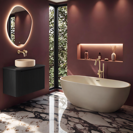 Wiesbaden Chiek vrijstaand ligbad 165 x 75 cm beige - sfeerfoto | Schwertz & Co