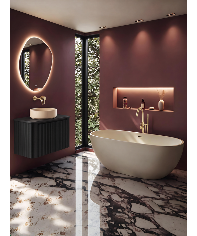 Wiesbaden Chiek vrijstaand ligbad 165 x 75 cm beige - sfeerfoto | Schwertz & Co