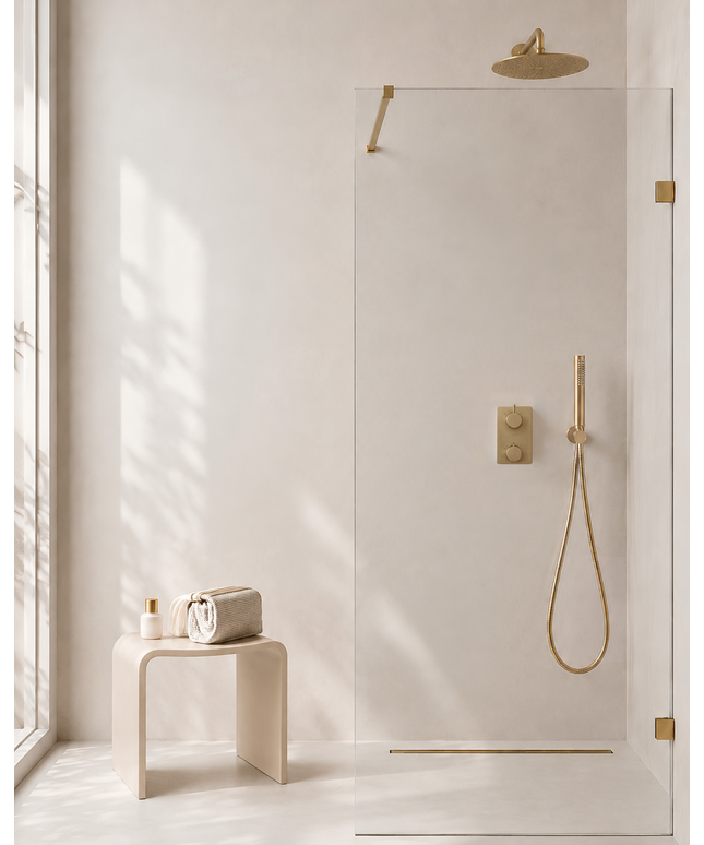 Wiesbaden Zita kruk solid surface beige - detailfoto afwerking | Schwertz & Co
