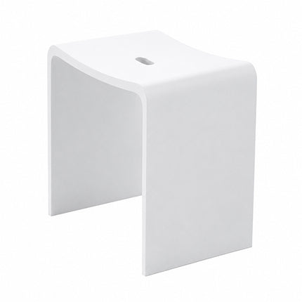 Wiesbaden Zita kruk solid surface mat wit - detailfoto | Schwertz & Co