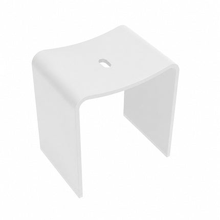 Wiesbaden Zita kruk solid surface mat wit | Schwertz & Co