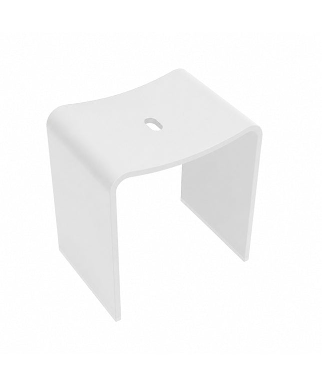 Wiesbaden Zita tabouret de salle de bain solid surface blanc mat | Schwertz & Co