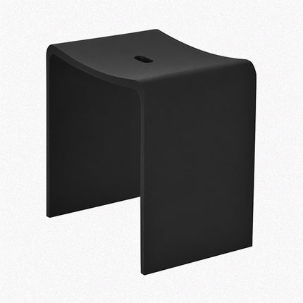 Wiesbaden Zita kruk solid surface mat zwart - detailfoto | Schwertz & Co